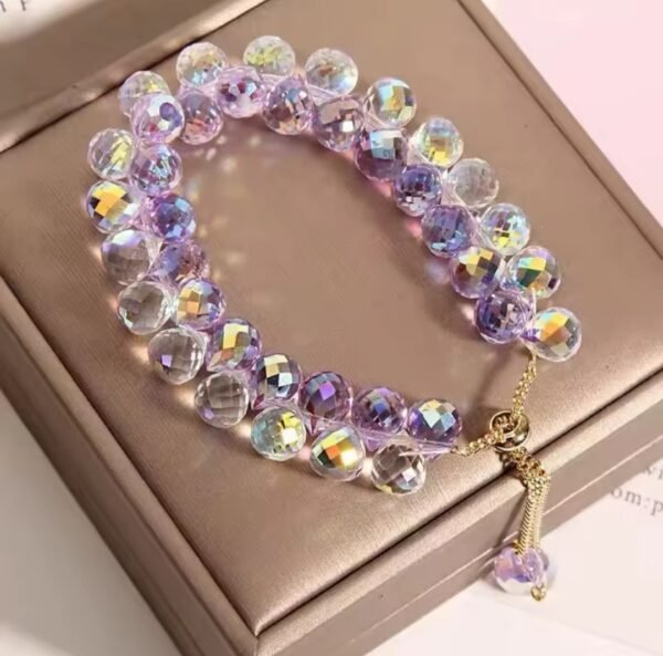 Deniz Khan Mauve Crystal Bracelet