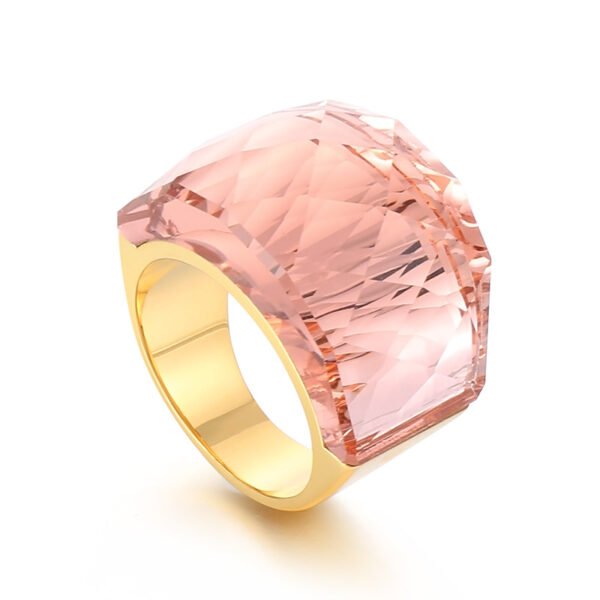 Deniz Khan Peach Crystal Ring