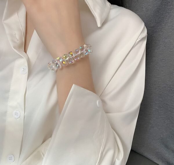 Deniz Khan White Crystal Bracelet - Image 5